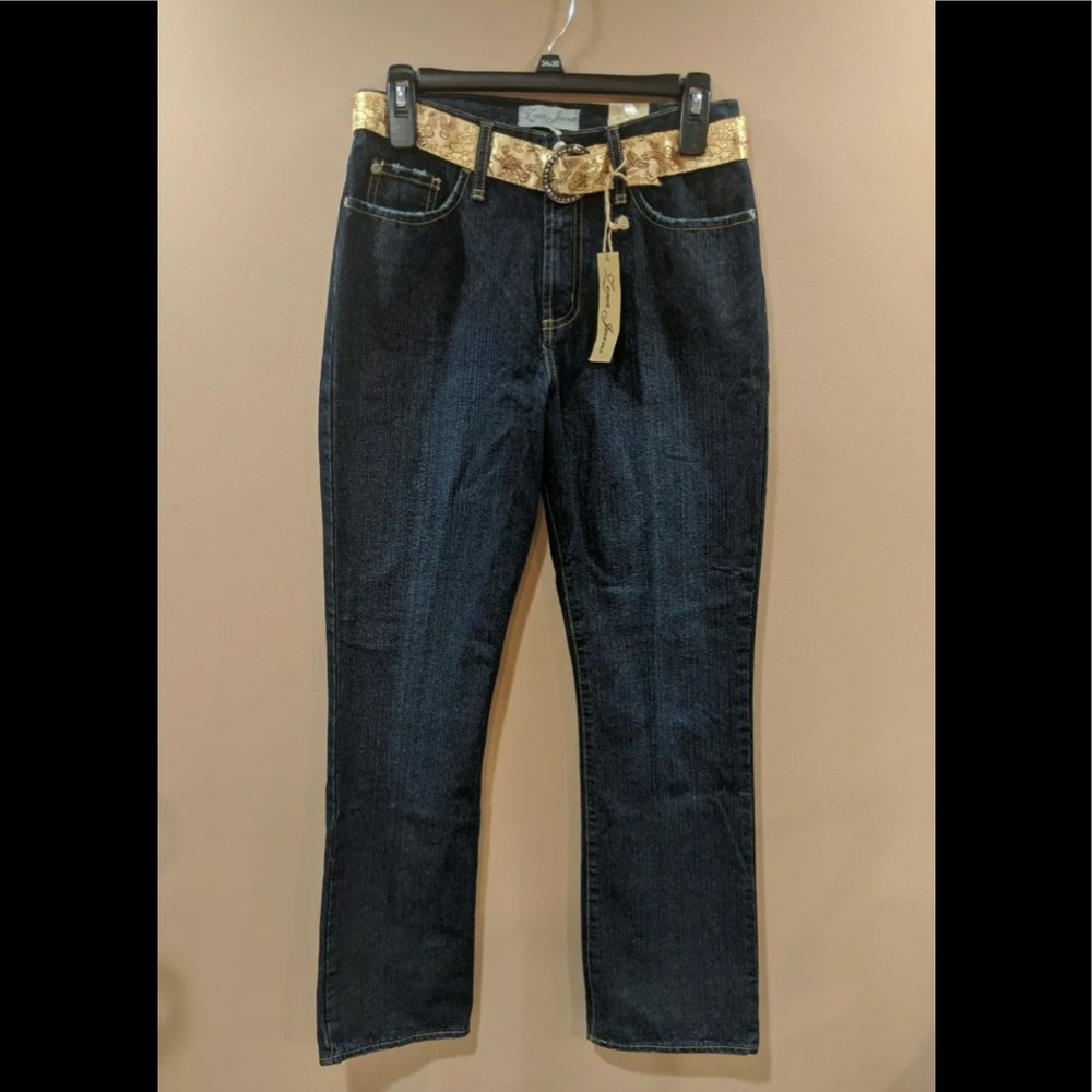 Lena Jeans Womens Size 4 Blue Denim Straight Stretch Mom Jeans 29x32 NWT!